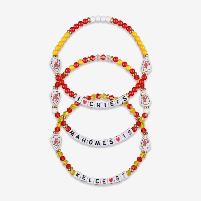 Travis Kelce Kansas City Chiefs 3 Pack Player Friendship Bracelet - $20